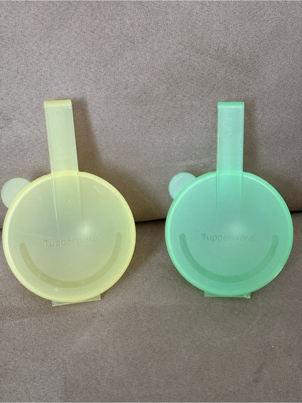 Tupperware Pastel Yellow and Green Lemon-Lime Keepers